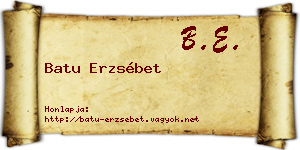 Batu Erzsébet névjegykártya